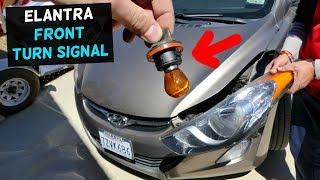 HYUNDAI ELANTRA FRONT TURN SIGNAL LIGHT BULB REPLACEMENT 2011 2012 2013 2014 2015 2016