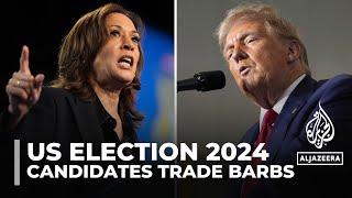 US Elections 2024: Presidential candidates trade barbs on campaign trail