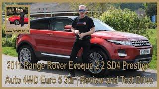 2011 Range Rover Evoque 2 2 SD4 Prestige Auto 4WD Euro 5 3dr | Review and Test Drive