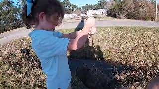 Catching crawfish out the Ditch