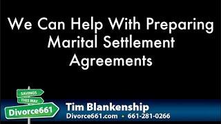 California Divorce Marital Settlement Agreement | Divorce Agreement Assistance