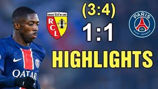 Lens vs PSG 1-1 (3-4) Le Résumé /Highlights & All Goals (Coupe de France) Match Psg Lens 2024 HD