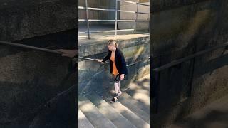 climbing stairs with a prosthetic leg•Instagram: Mrsannnna #youtubeshorts #shorts #short #amputee