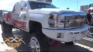 WORLD'S MOST EXTREME LIFTED TRUCKS & JEEPS at SEMA - PART 2!!