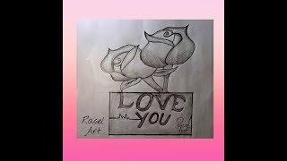 How draw a Rose Step by step drawing tutorial. @Rasel art