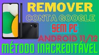 NOVO MÉTODO 2024, REMOVER CONTA GOOGLE SAMSUNG A03 CORE ANDROID 11/12 SEM PC SEM APPS RÁPIDO É FACÍL