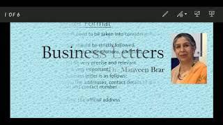 MO203, BUSINESS LETTERS, DR.MANVEEN BRAR, GWPC, SANGANER