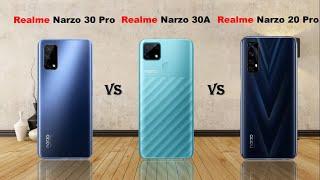 Realme Narzo 30 Pro vs Realme Narzo 30A vs Realme Narzo 20 Pro