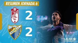 GRANADA CF 2 - 2 MÁLAGA CF | RESUMEN JORNADA 6 LALIGA HYPERMOTION