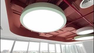 Stretch ceiling with backlit