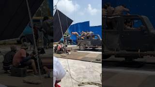 Jaat 🫡 #behindthescene #action #indianpolice #jaat #shorts #reels #vfx #bts #bollywood