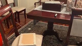 Dining chairs upholstery facelift. - How to reupholster dining chairs.