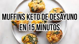 MUFFINS KETO DE DESAYUNO | DESAYUNO FACIL PARA LLEVAR | KETO BREAKFAST | Manu Echeverri