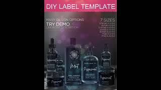 Printable Beauty Product Label Template Combo | Editable Cosmetic Jar Sticker Label Design Templates