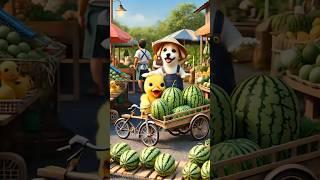 "Duck’s Watermelon Mishap  | Funny Animal Short | Must Watch!"