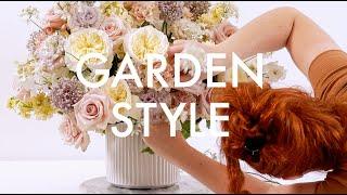 Pro Florist Shows How To Make Garden Style Arrangement | FLORA LUX