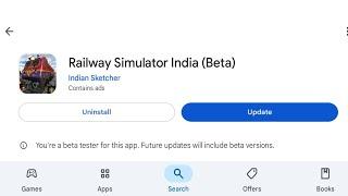 Railway Simulator India | Today Update | No Hit Comment | Developer and All Creator