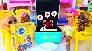 CARTOON LOL DOLLS IN KINDERGARTEN play with an electronic PET LOL bitzee PeTS