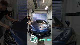 Wrapping this McLaren 570s in Avery Dennison Satin Frozen Ocean  #asmr #asmrsounds #mclaren