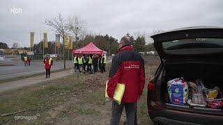 DHL Streik im Paketzentrum in Neustrelitz