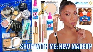 SHOP WITH ME: WALMART FULL FACE NEW DRUGSTORE MAKEUP *Latina/Brown Skin* + WEAR TEST *oily skin*| MJ