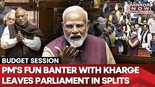 PM Modi's Fun Banter With Congress President Mallikarjun Kharge Leaves Rajya Sabha in Splits