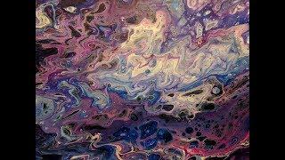 Purple Movement Acrylic Paint Pour