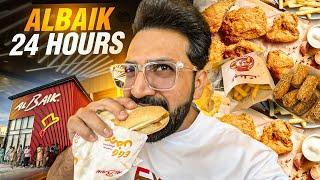 24 HOURS FULL MENU AL BAIK "CHALLENGE" | Chicken Broast, Nuggets, Burgers, Albaik sides & Desserts