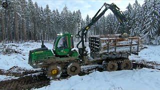 *Holbra DRON* Snow and mud? Fun for Deere