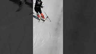 Quick feet movement by Andrea Giudici in Saas-Fee