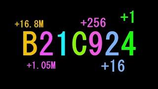 0 to 1.1 Trillion in Hexadecimal with Sound Effects