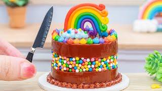 Yummy Chocolate Cake  Miniature Rainbow Chocolate Cake Decorating  Mini Cake Perfect Ideas