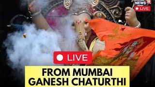 Mumbai Ganpati Aagman 2024 LIVE | Mumbai Cha Maharaja 2024 | Ganesh Chaturthi | Mumbai LIVE | N18L