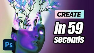 JUST 59 seconds to Create This Surreal Artwork - Lazy Photoshop Tutorial