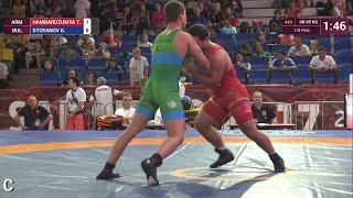 1/8 GR - 85 kg: T. HAMBARDZUMYA (ARM) df. K. STOYANOV (BUL) by VPO1, 3-1