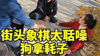 街头下象棋，真是狗拿耗子多管闲事！不下棋别多嘴【象棋八妹】