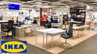 IKEA WORKSPACE OFFICE HOME FURNITURE DESKS TABLES CHAIRS SHOP WITH ME SHOPPING STORE WALK THROUGH