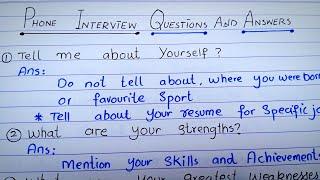 Phone Interview Questions and Answers|| Phone Interview Conversation|| GARJAN Knowledge