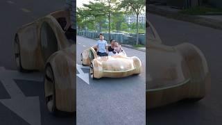 Dad Designed And Build iCar ( Apple Car ) For His Son #homemade #woodworking #homemade #icar