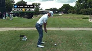 A closer look at Adam Scott's iron tee shot at Crowne Plaza