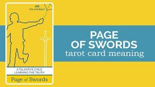 The Page of Swords Tarot Card