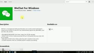 How to open your wechat via Windows 10