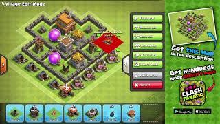 FARMING Town Hall 4 (TH4) map base with copy link | Clash of Clans