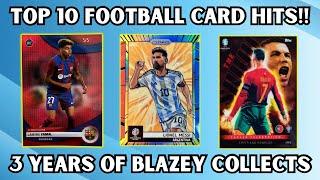 My TOP 10 football card hits!! 3 YEARS OF BLAZEY COLLECTS!