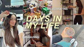 WEEKLY VLOG | guest room/office redecorating + organizing, productive and cozy weekend, grocery haul