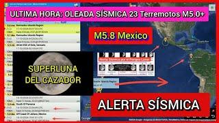  OLEADA SÍSMICA: 23 SISMOS M5.0+. TIEMBLA COLIMA  M5.8. ALERTA SÍSMICA CHILE Y MÉXICO