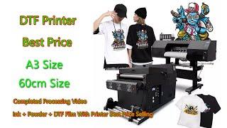 The Best A3 60cm Two Head DTF Printer and Ink And Transfer PET Film Powder Price