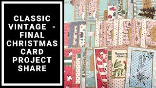 Christmas Card Project Share - Finishing Off Classic Vintage Pad - Using Up a Whole 12x12 Paper Pad