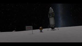 Kerbal Space Program Tutorial. First ever Mun landing (low tech)