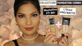 Drugstore Foundation Combo: Maybelline FIT ME! + L'Oreal PRO-MATTE